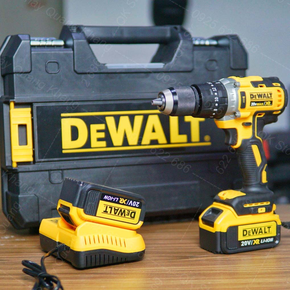 Máy khoan pin dewalt xr 20vmax không chổi than 13ly khoan sắt gỗ bắn tôn