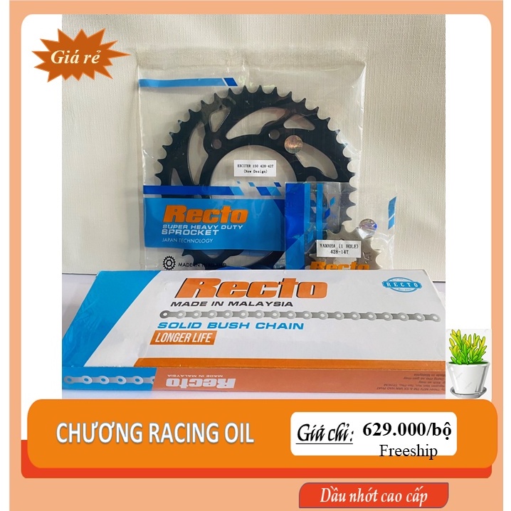 Nhông sên dĩa NSD RECTO Exciter 150 14T-42T chính hãng Thái Lan, Malaysia