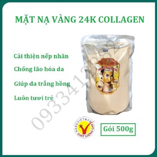 Bột mặt nạ Collagen tinh chất vàng 24K 500g cho da trắng hồng, tươi trẻ