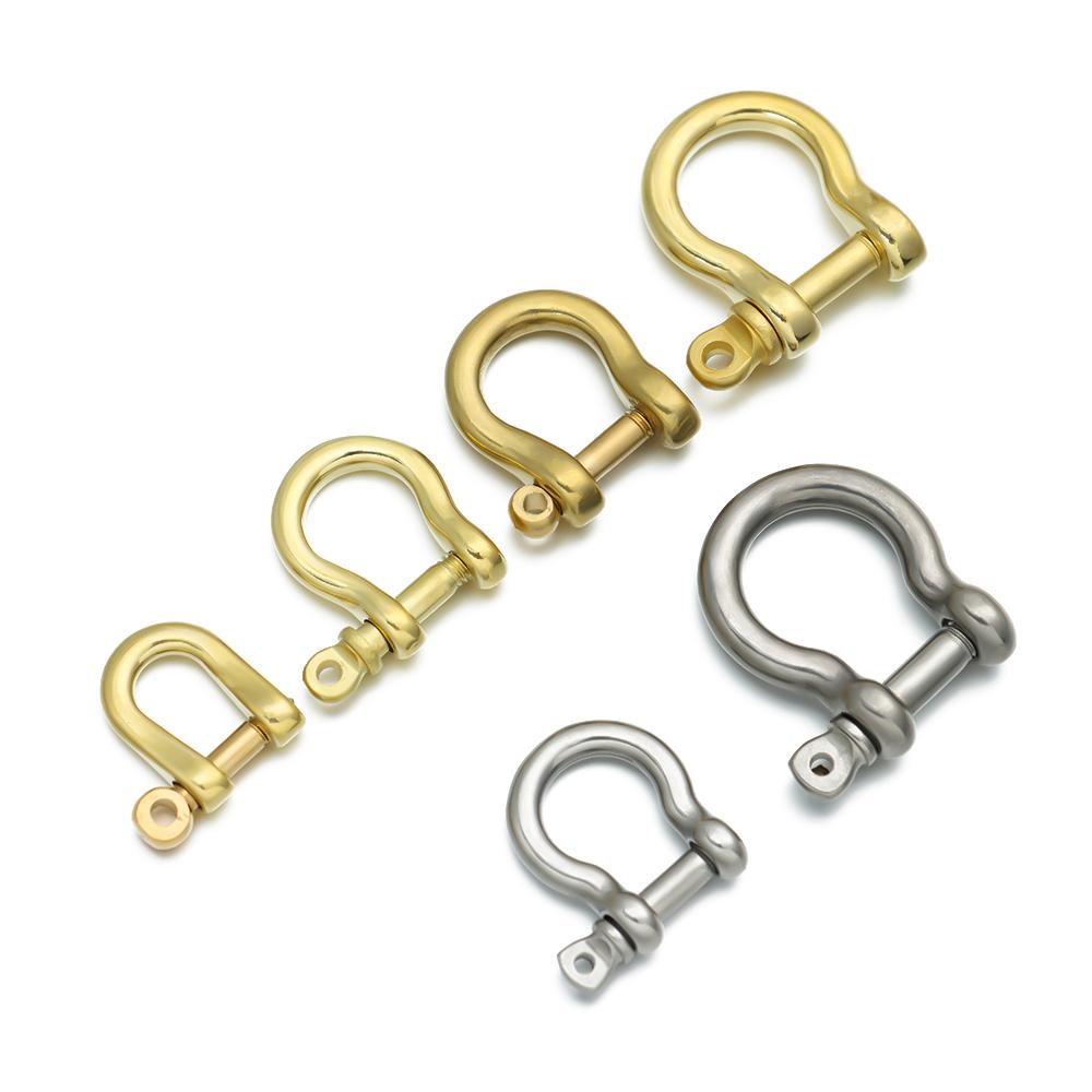 LAKAMIER Móc Khóa Carabiner Bằng Đồng Thau 6 Kích Cỡ