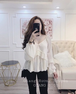 (Ảnh thật) áo lụa chấm bi siêu xinh