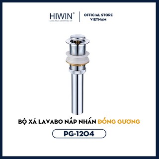 Bộ xả lavabo nắp nhấn đồng gương cao cấp sáng bóng Hiwin PG-1204 (xifong lavabo)