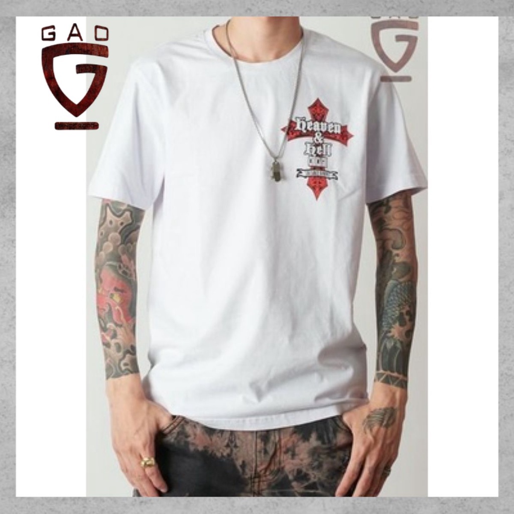 Áo thun nam cổ tròn Heaven, áo phông ngắn tay unisex cotton AT 234 - SHOP GAO