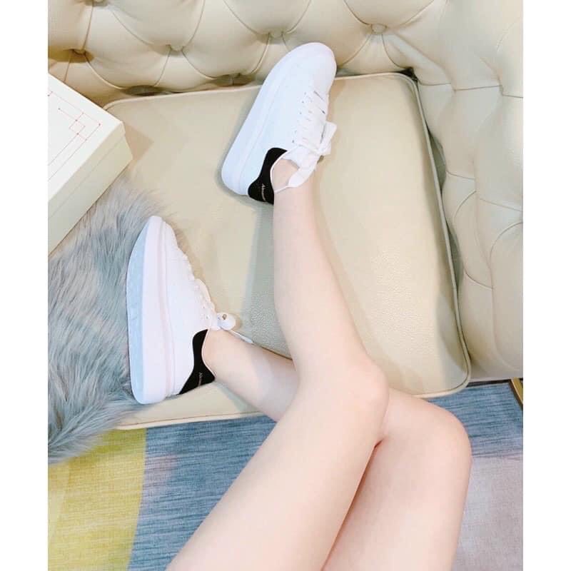 Giày Sneaker Mcq Trắng, Giày MC Queen trắng gót nhung nỉ chuẩn đẹp Tăng Chiều Cao 5cm Đủ Size Nam Nữ | BigBuy360 - bigbuy360.vn