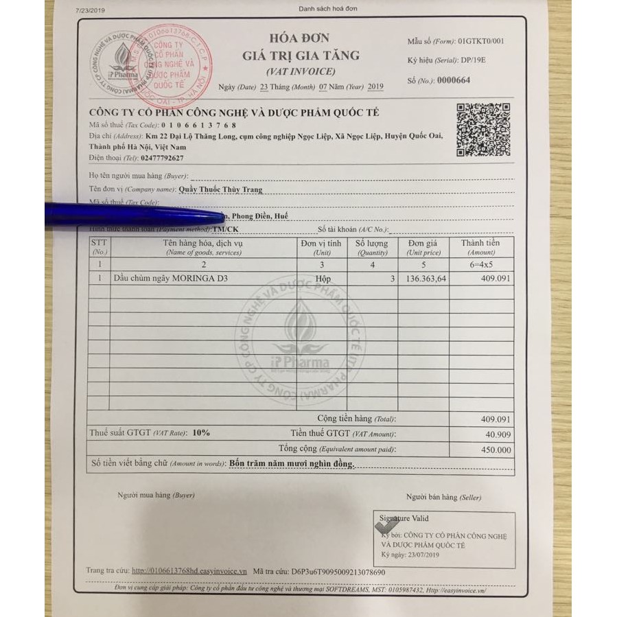 Dầu chùm ngây Moringa D3 [CHÍNH HÃNG] | Thế Giới Skin Care