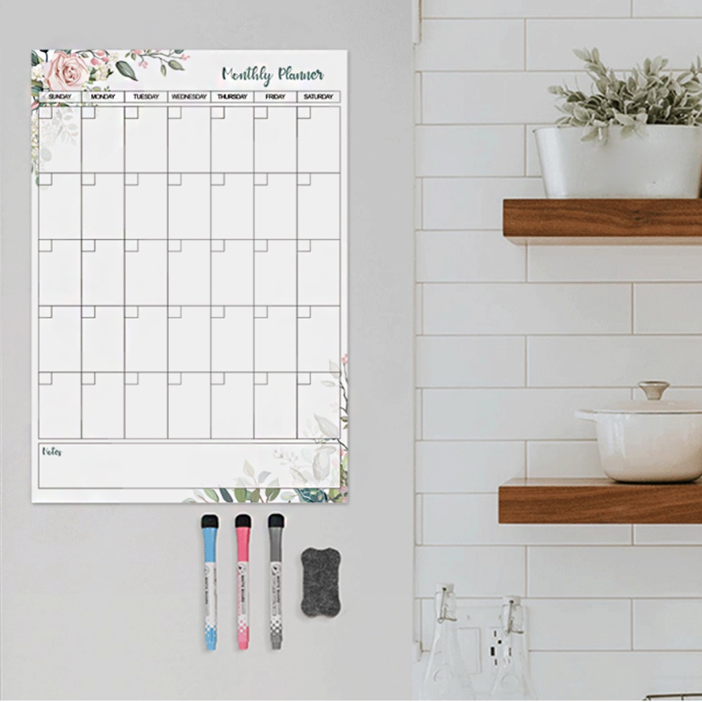 1 Bảng Trắng Có Nam Châm Gắn Tủ Lạnh Dùng Ghi Chú Trong Nhà Bếp