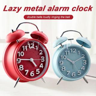 AUshop Fashion Alarm Clock Double Bell Lazy Person Metal Alarm Clock Classic Home Decor