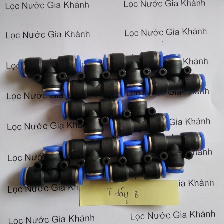 10 Khớp nối nhanh,chữ T, Y, góc,nối thẳng Nhựa PE cao cấp-Size 8mm phun sương