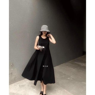 Đầm suông - váy suông đũi xoè sát nách siêu mát