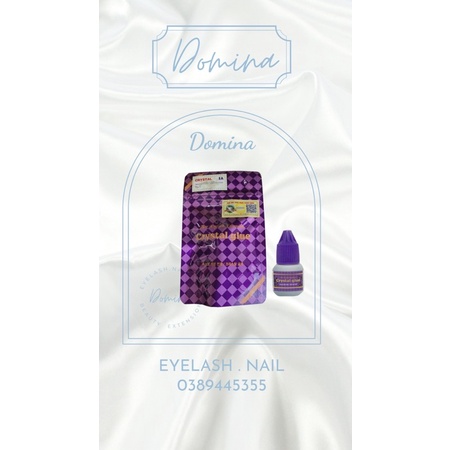 ( Chính hãng )Keo nối mi Crystal Glue_Crystal Tím _keo nối mi_Domina_mi khay_mi fan_uốn mi_dụng cụ m