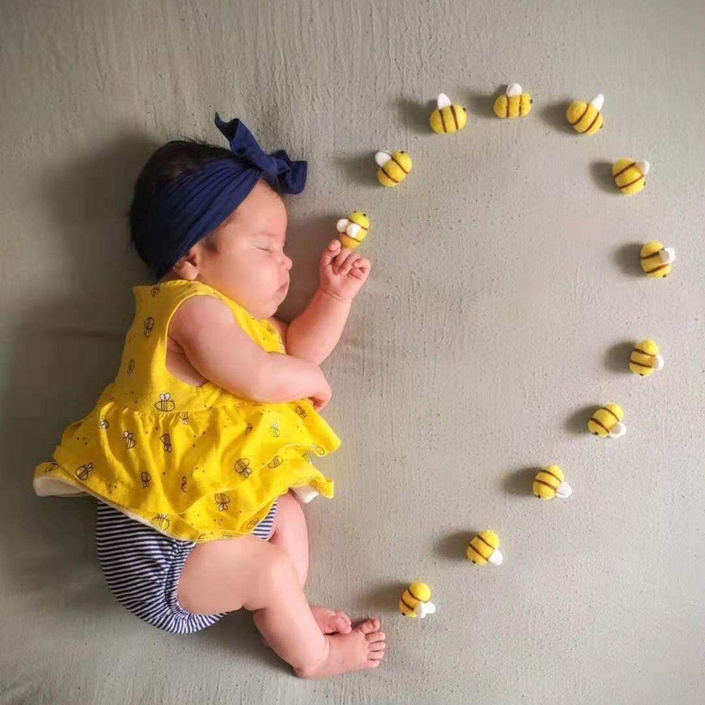 AUGUSTINE Chú Ong Bằng Len Nỉ Dễ Thương Dùng Trang Trí DIY