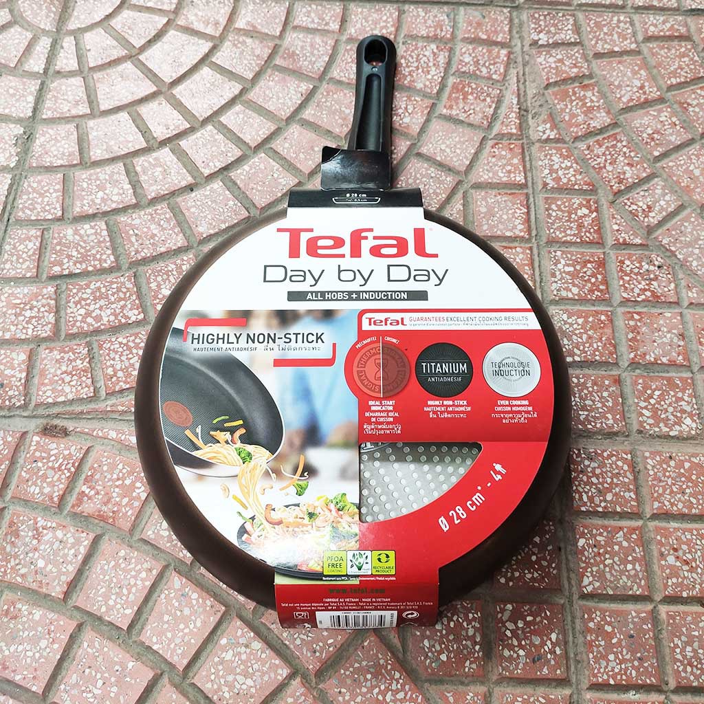 Chảo nhôm chống dính Titanium 28cm Tefal Day By Day G1430605 thương hiệu Pháp - Bảo Hành 2 Năm - Sản xuất tại Việt Nam