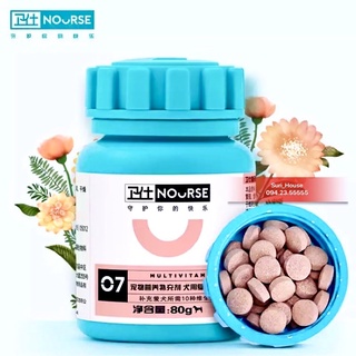 VITAMIN TỔNG HỢP CHO CHÓ GIÚP PT TOÀN DIỆN VÀ TĂNG ĐỀ KHÁNG NOURSE 07 (160 viên)