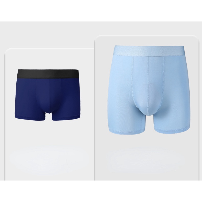 Quần Lót Boxer Vải Lụa Lạnh Thoáng Khí Thoải Mái Thời Trang Thể Thao Dành Cho Nam 5207