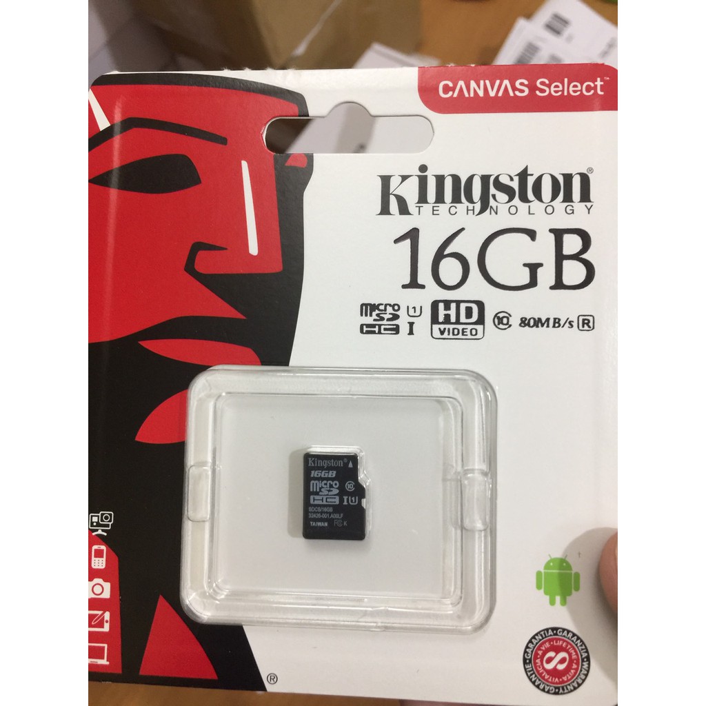 Thẻ Nhớ Micro SDHC KINGSTON 16Gb Class 10