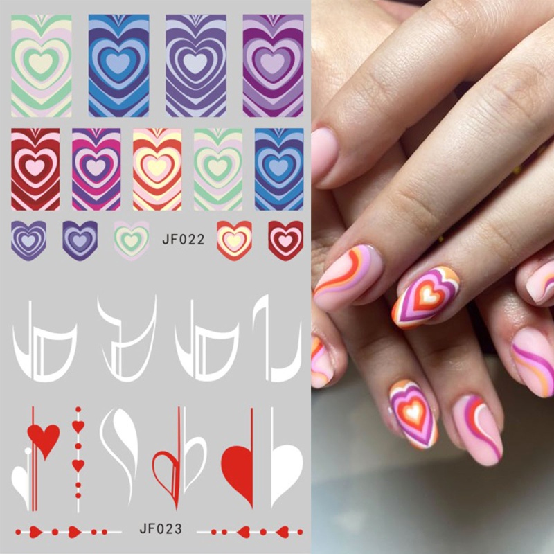 Miếng Dán Trang Trí Móng Tay Họa Tiết Hoa Và Mặt Cười Xinh Xắn