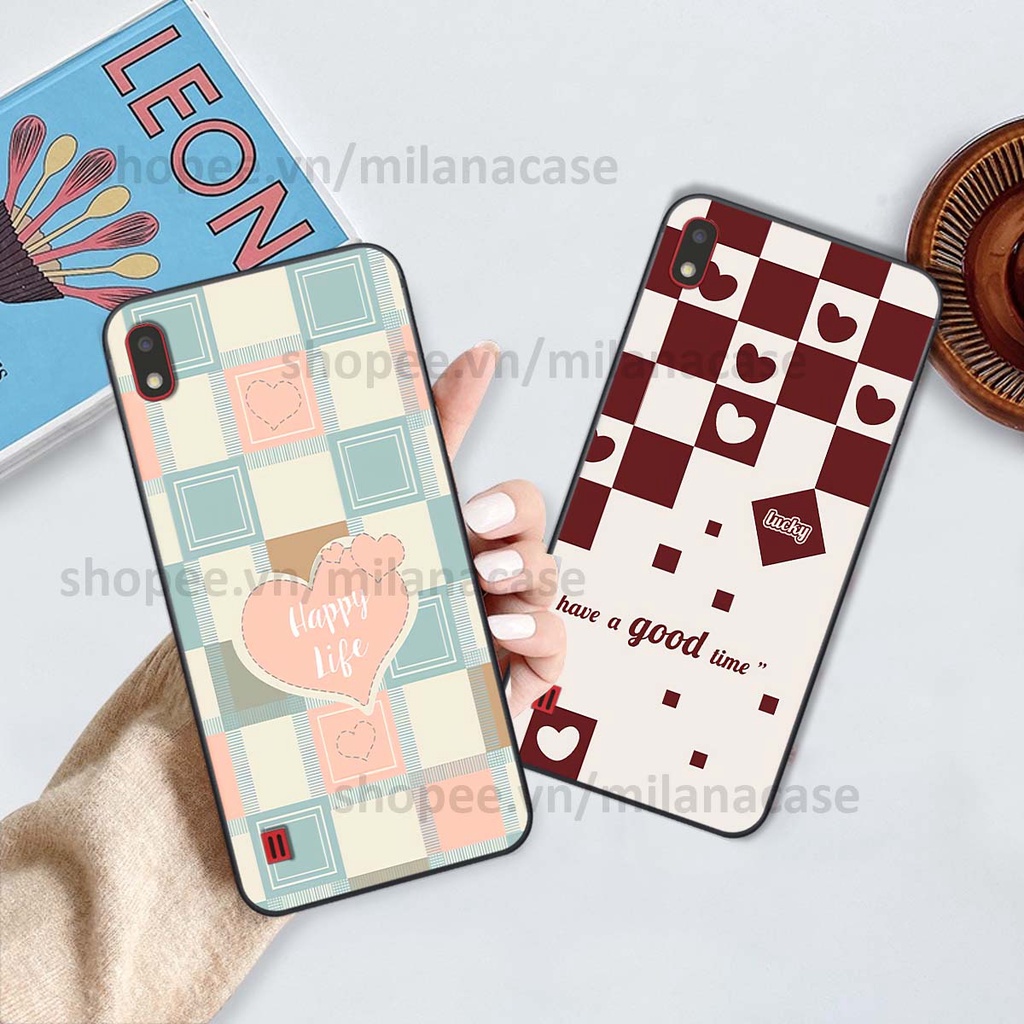 Ốp Samsung A10 / M10 caro họa tiết nhiều màu sắc siêu đẹp thời trang cá tính