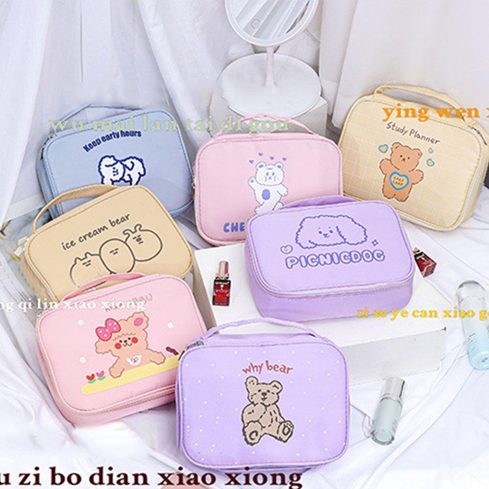 Túi Đựng Mỹ Phẩm Thêu Hình Gấu 2Lilife