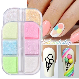 [Mới] Set bột dạ quang neon trang trí móng phát sáng