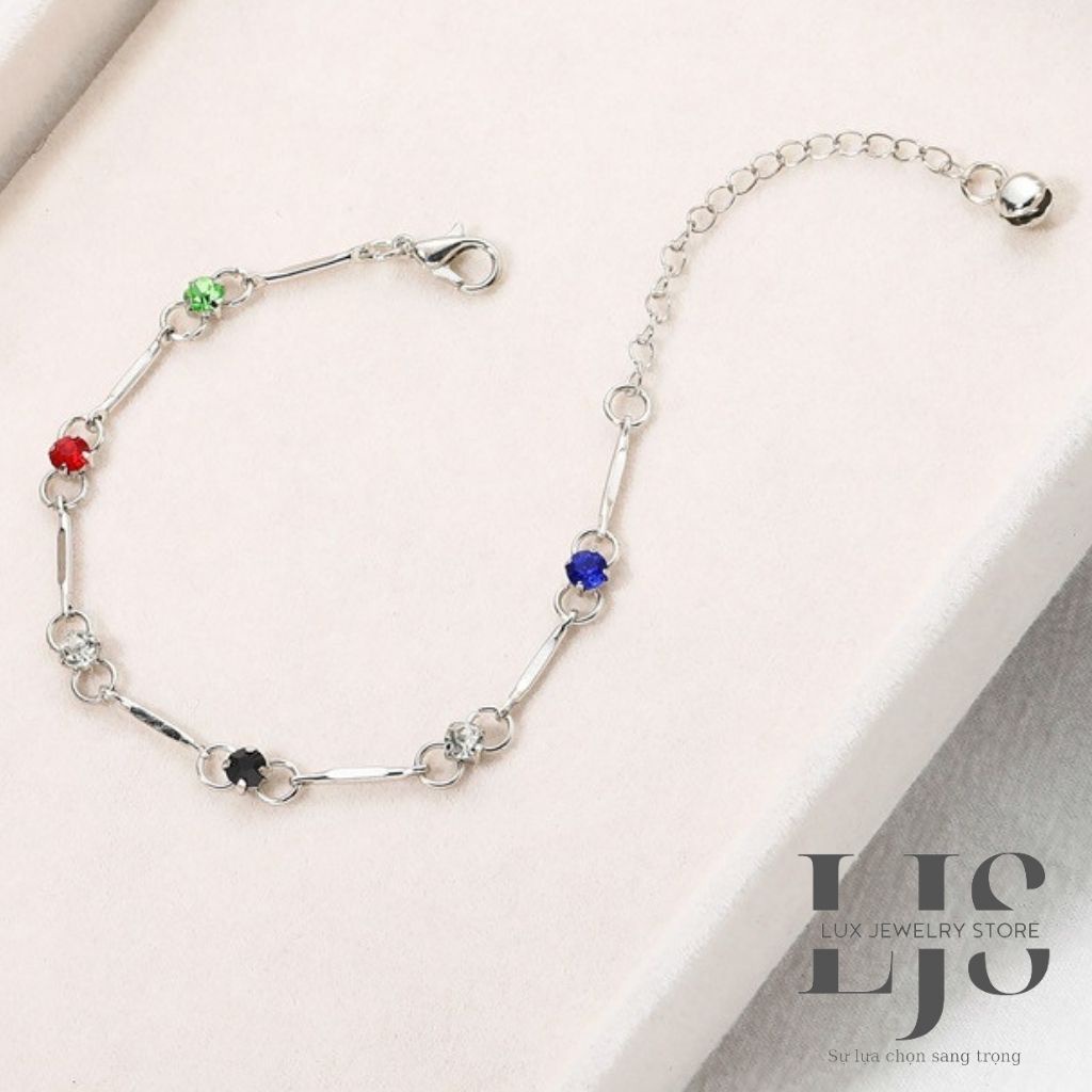 Lắc chân nữ mạ bạc 925 Lux Jewelry, vòng chân nữ hoạ tiết cute giá rẻ - LUX831