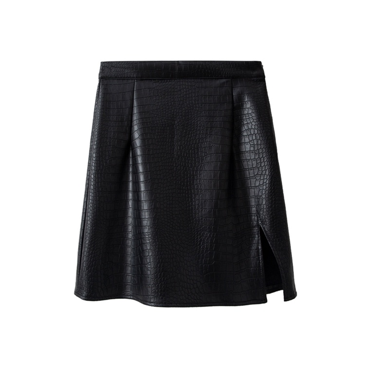 Chân Váy Da Vân Cá Sấu Xẻ Tà Thời Trang Becky sexy quyến rũ