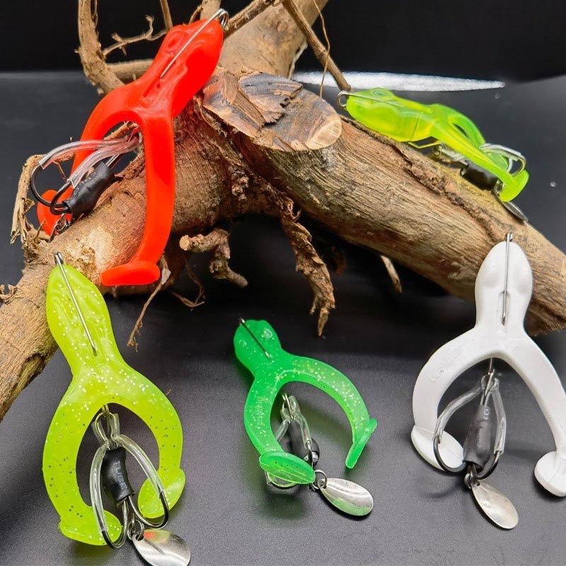 Mồi mềm câu Lure Lưỡi Đôi 2 chân có thìa chống vướng