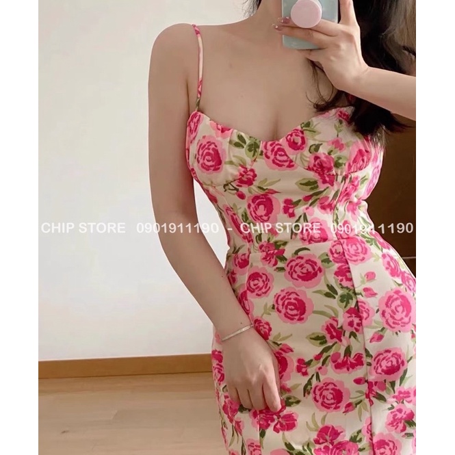 VÁY ÔM BODY NHÚN NGỰC ZARA XUẤT DƯ XỊN HOẠ TIẾT HOA XINH XẮN