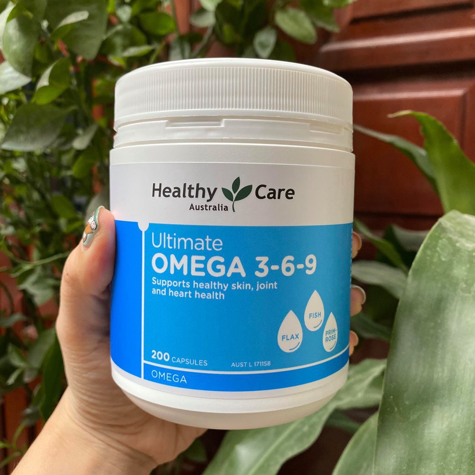 Viên uống omega hỗ trợ tuần hoàn, bảo vệ tim mạch cho người từ 2 tuổi trở lên Healthy Care Ultimate Omega 369, Úc
