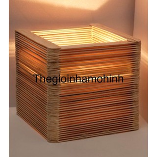 Đèn trang trí, đèn ngủ bằng que kem handmade