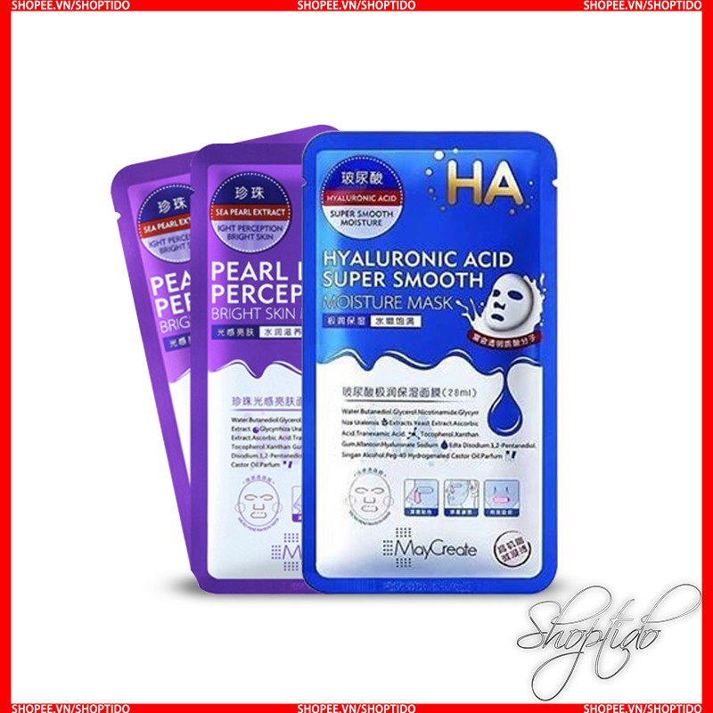 1 miếng mặt nạ HA dưỡng ẩm , sáng da xanh và tím | BigBuy360 - bigbuy360.vn