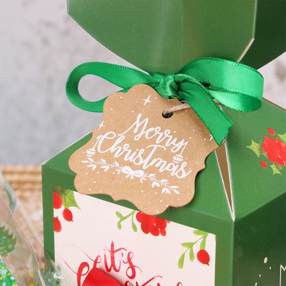 Set 25 Thẻ Giấy Nâu + 5m Dây Treo Trang Trí Quà Giáng Sinh