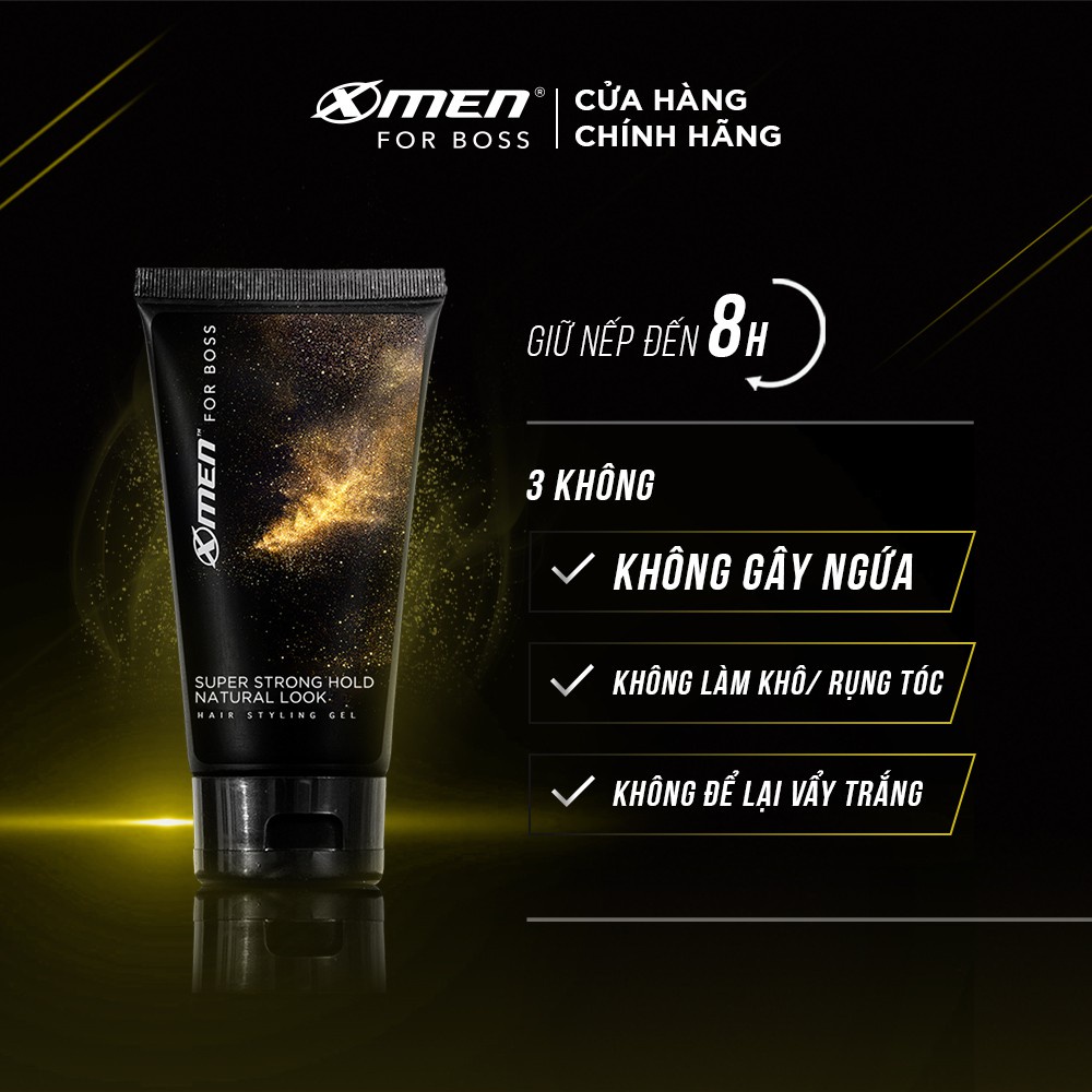 Gel vuốt tóc X-men For Boss Strong Hold Wet Look 150gr