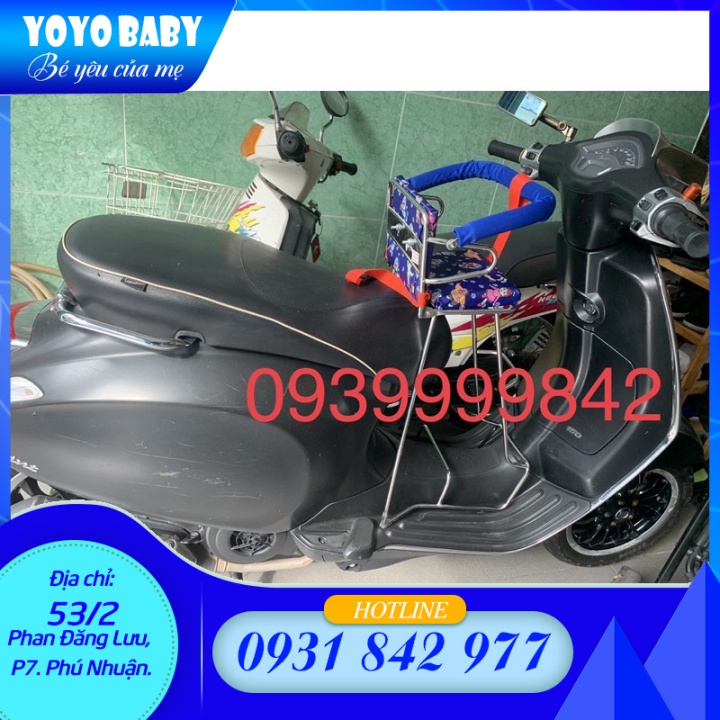 Ghế ngồi xe máy Vespa Sprint/ Sprimera có đai ngang bụng |YoYo Baby