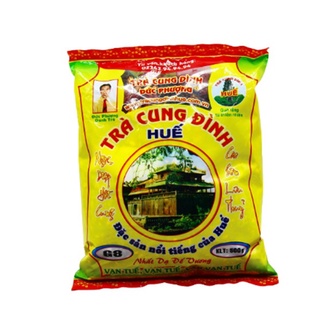Trà Cung đình Huế nhãn hiệu Đức Phượng G8 gói 250g - thơm ngon bổ dưỡng - Gói màu vàng - Đặc sản Huế