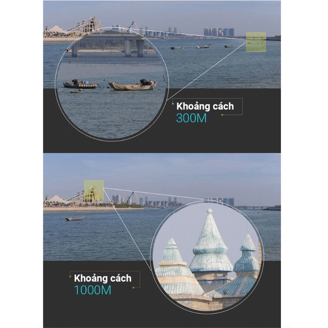 Ống nhòm 2 mắt Galileo thấu kính kích thước 20x50 tầm nhìn 1000m