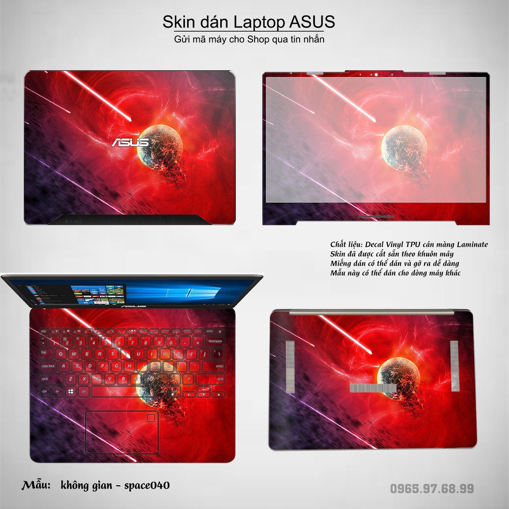 Skin dán Laptop Asus in hình không gian _nhiều mẫu 7 (inbox mã máy cho Shop)