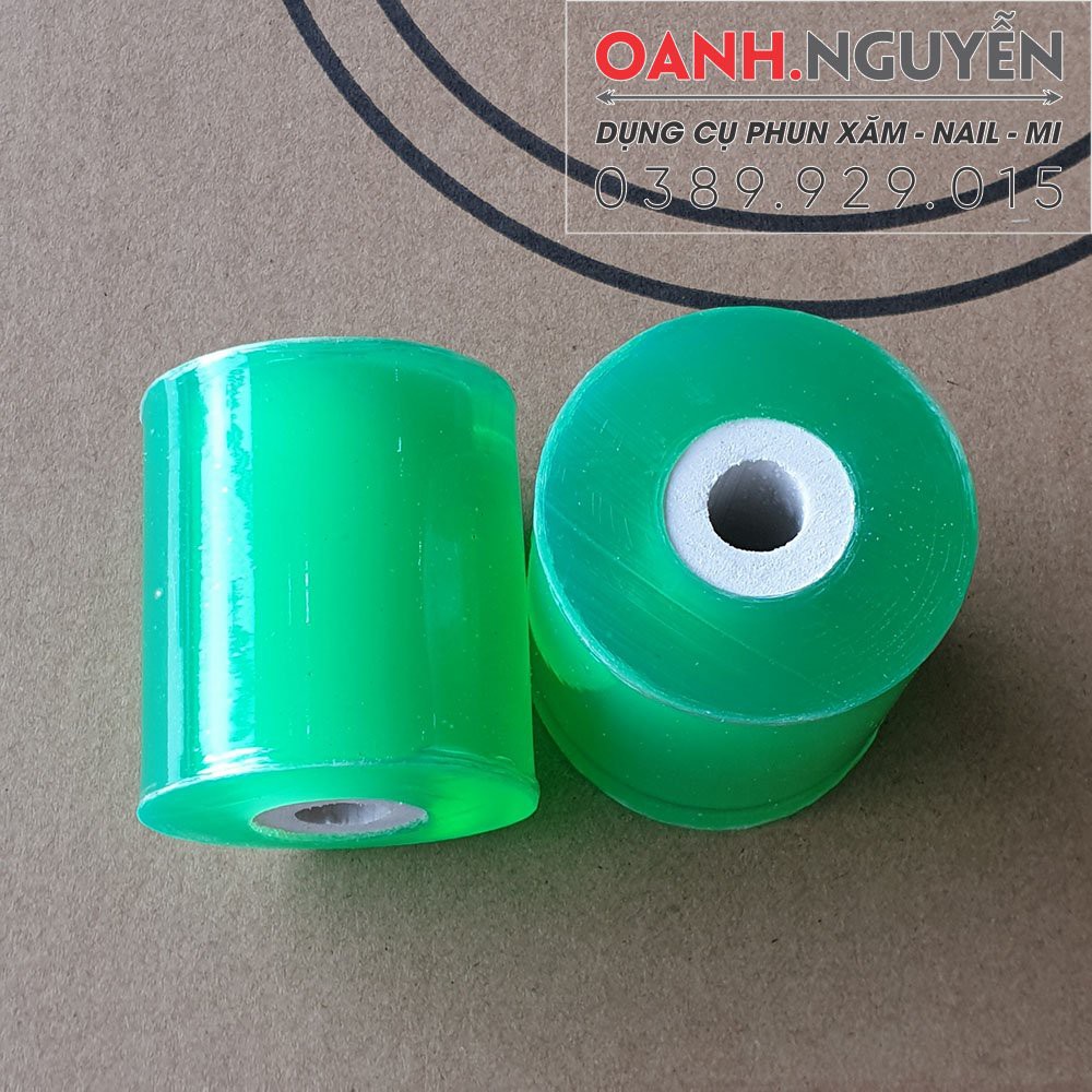 Nilon ủ tê cuộn to 6 cm, màu xanh, vàng