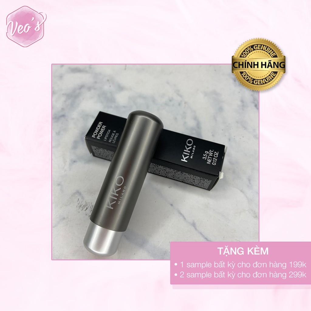 Son thỏi lì mềm môi Kiko Powder Powder Lipstick