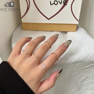 Set 5 nhẫn nữ style tiểu thư - set nhẫn bánh bèo siêu đáng yêu😍 N006