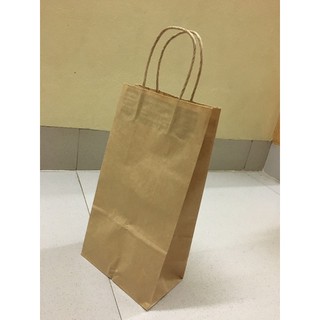 100 túi giấy krafr nhật- túi giấy xi măng có quai 1kg 15,5x9x27