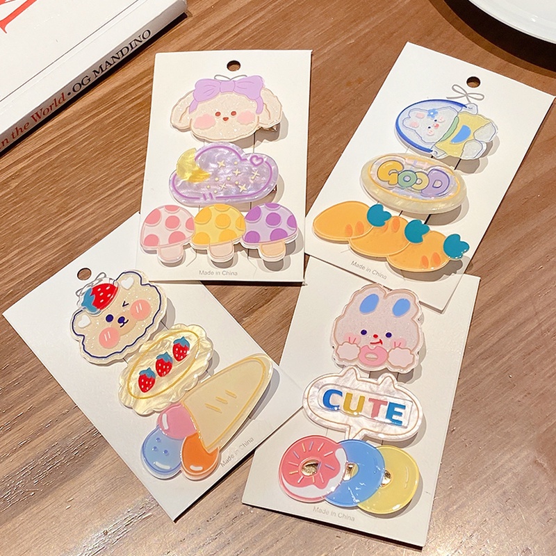 Kẹp Tóc Siêu Dễ Thương Phong Cách Hàn Quốc Dành Cho Bé Gái