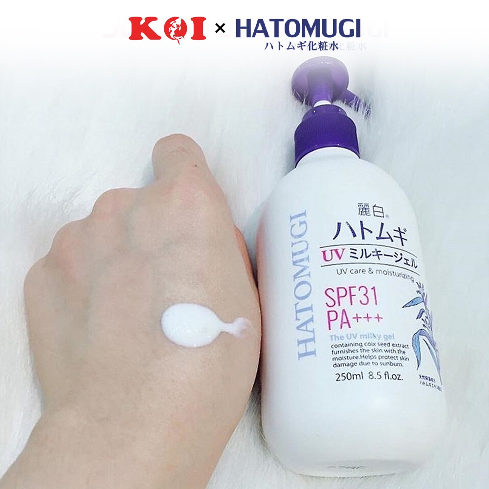 Sữa dưỡng thể chống nắng Hatomugi UV Milk Gel SPF31 PA+++ SPF50+