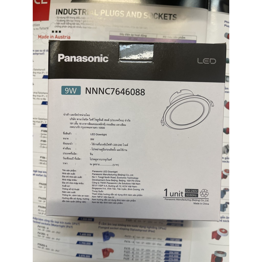 Đèn Led Âm Trần Panasonic Đổi 3 Mầu 9w Phi 110 mm