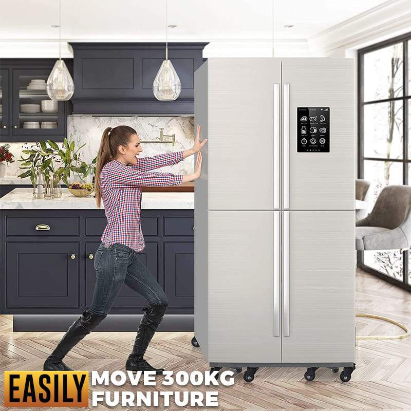 Mới Ròng Rọc Di Chuyển Đồ Nội Thất Bằng Kim Loại 4 Bánh Lăn Xoay 360 Độ