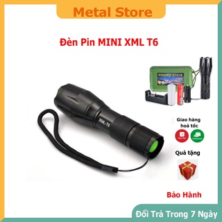 Đèn pin mini,đèn pin siêu sáng XML T6 METAL STORE đèn móc khóa