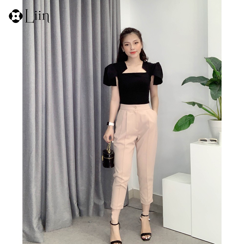 Quần baggy nữ cạp cao Linbi đủ màu, đủ size, thiết kế basic, kiểu dáng công sở Liin clothing Q3220