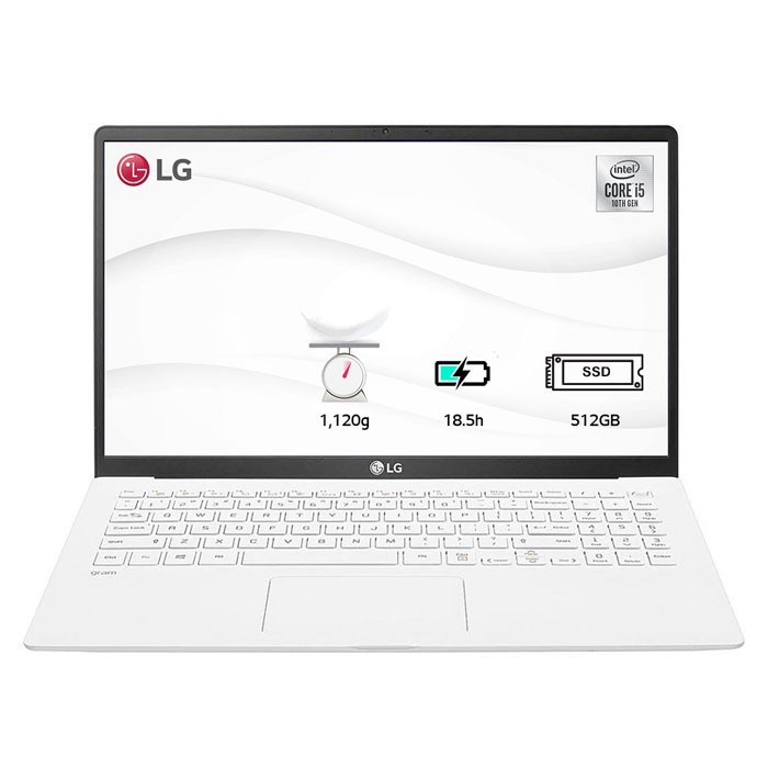 Laptop LG Gram 2020 15ZD90N-V.AX56A5 (Core i5-1035G7/ 8GB/ 512GB NVMe/ 15 FHD IPS/ NonOS/ White) - Hàng Chính Hãng