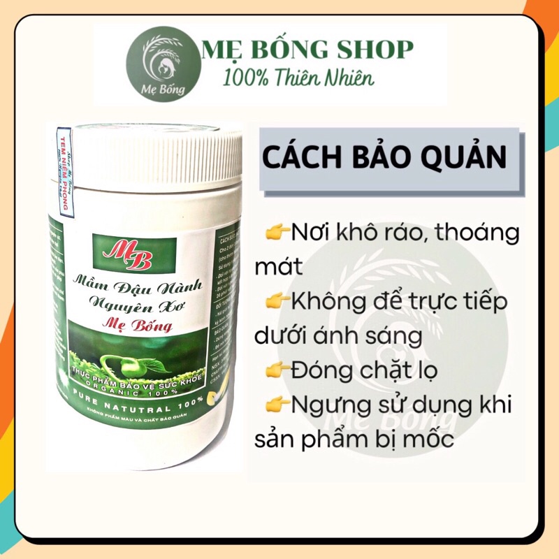 Mầm đậu nành nguyên xơ tăng vòng 1, hỗ trợ tăng cân, giảm cân (hộp 500g)