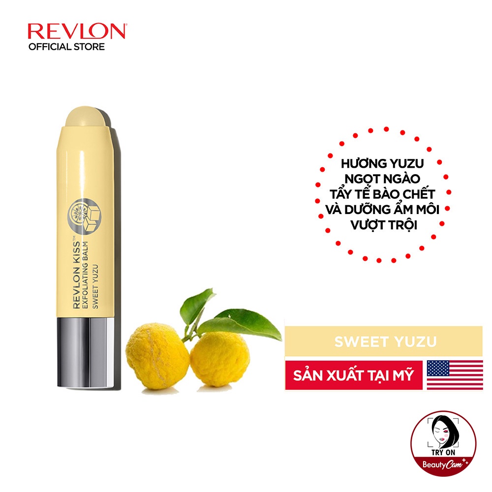 Son tẩy tế bào chết và dưỡng ẩm Revlon Kiss Sweet Citrus Exfoliating Balm - Hương Yuzu