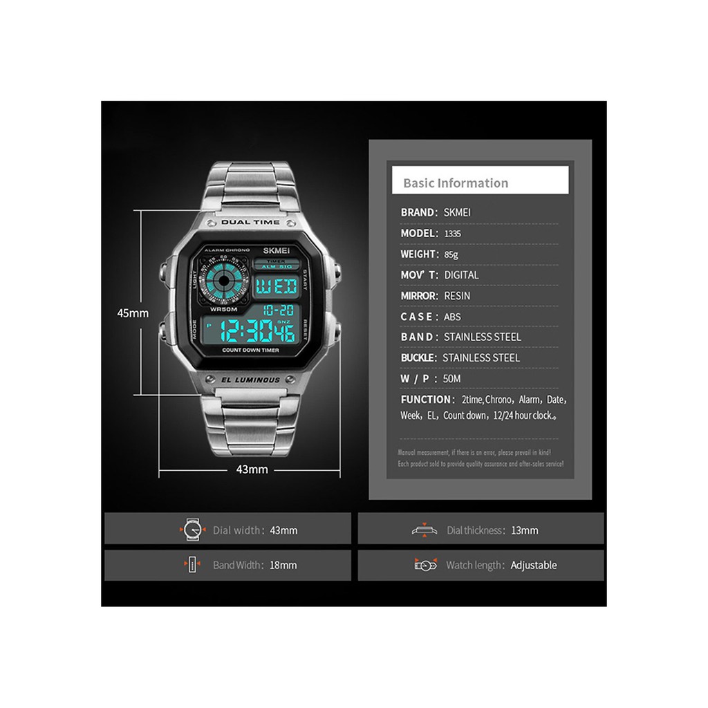 FREESHIP Đồng Hồ Nam Thể Thao SKMEI 1335 giá chỉ 149k | BigBuy360 - bigbuy360.vn